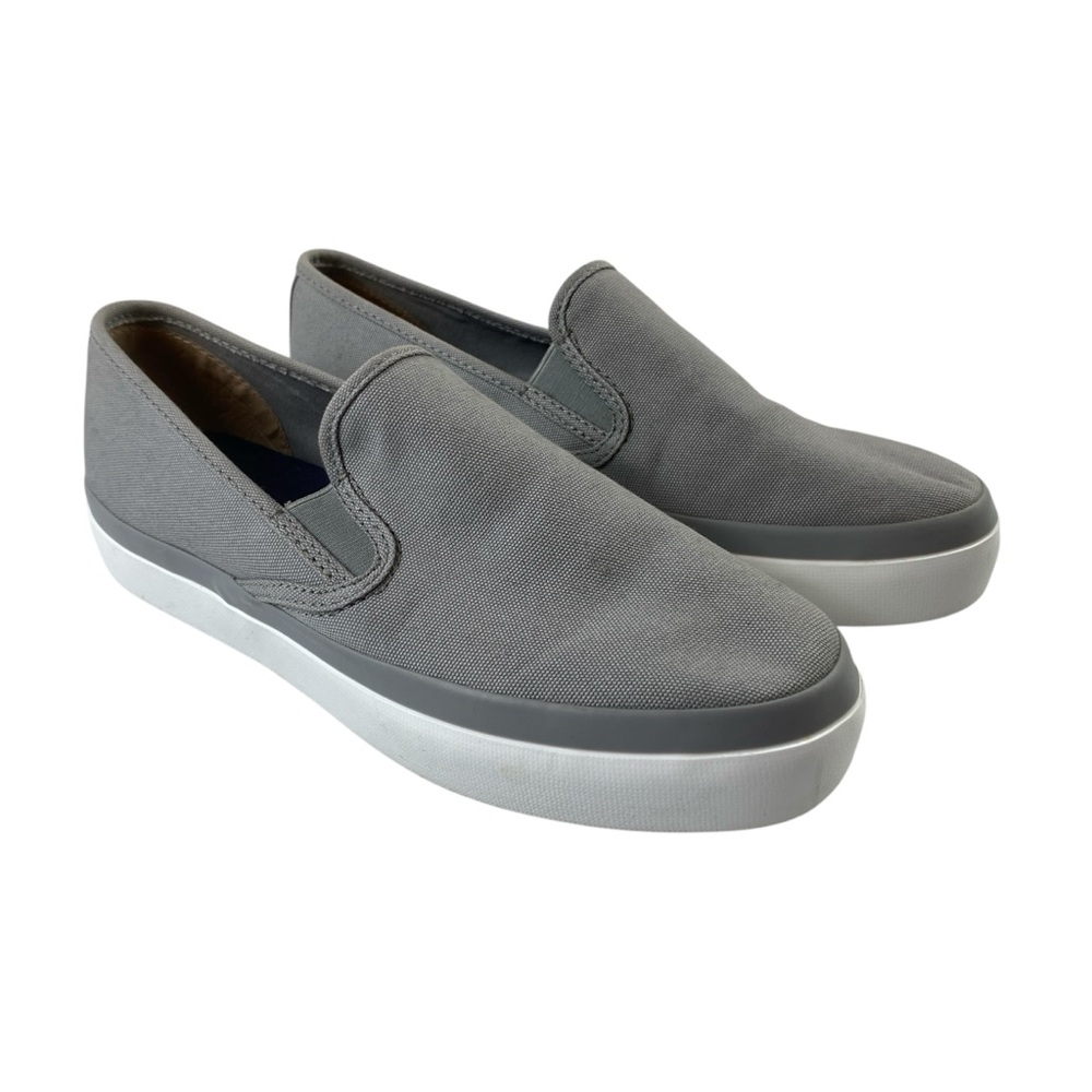 Sperry Women’s Gray‎ Canvas Seaside Aerial Sneakers Boat Shoes STS82584 Sz 8.5